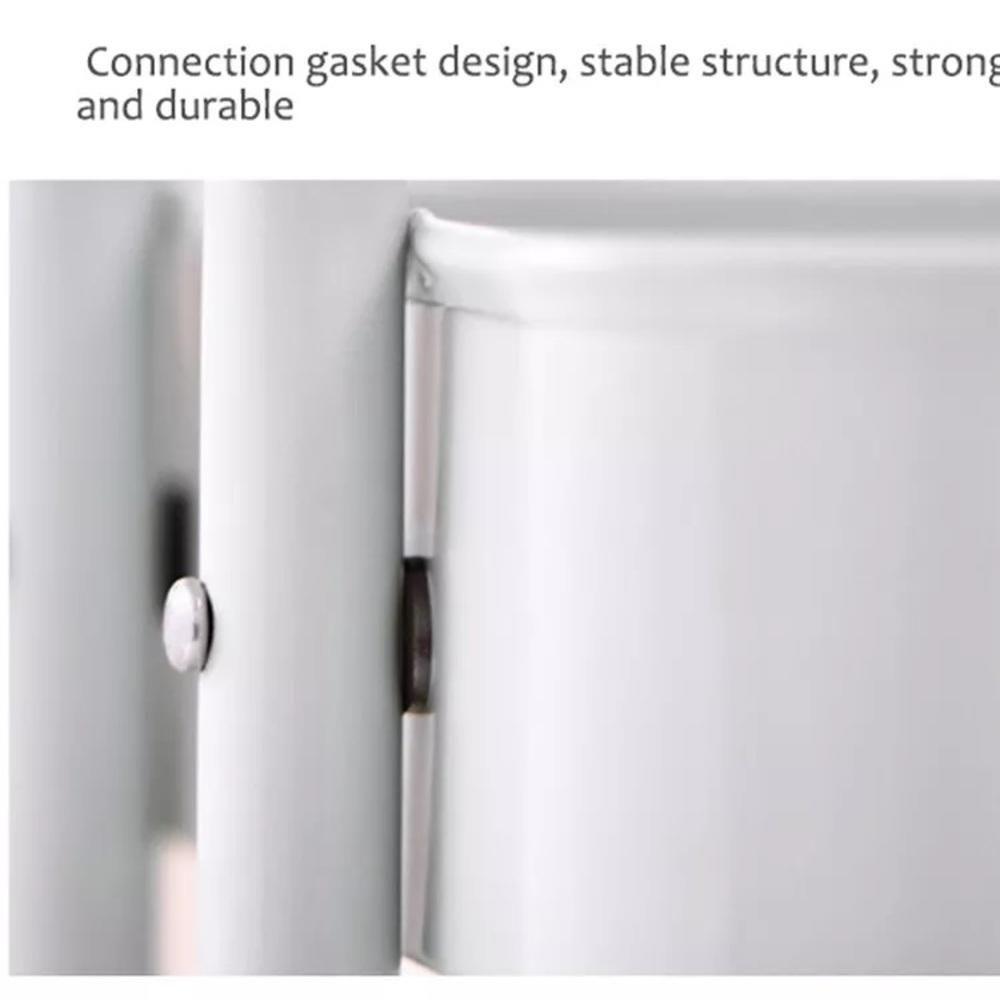 Carrinho Multiuso Organizador Brinquedos Sala Cozinha Manicure 3 Prateleiras Auxiliar Em Aço Profissional Branco - 5