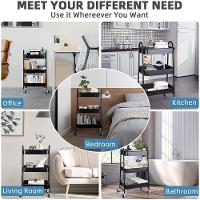 Carrinho Multiuso Organizador Brinquedos Sala Cozinha Manicure 3 Prateleiras Auxiliar Em Aço Profissional Branco