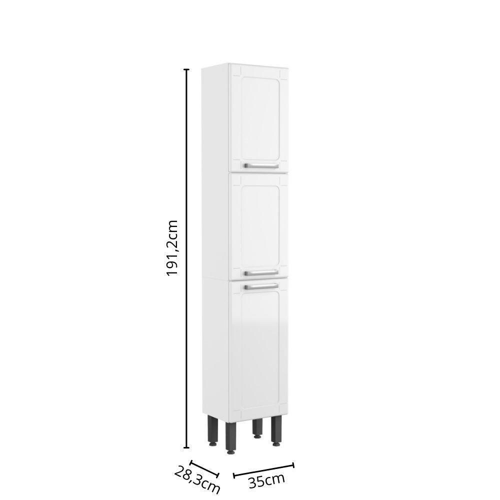 Armário Paneleiro De Aço 3 Portas Branco Múltipla Bertolini Branco - 2