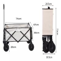 Carrinho Mao Portatil Camping Praia Dobravel 100kg Transporte Mercado Pesca Pacotes Viagem Multiuso Acampamento Reforcad - 6