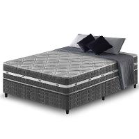 Cama Box Casal + Colchão Ortopédico Espuma D45 Extra Firme Preto - 1