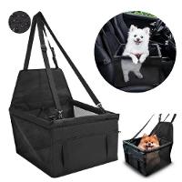 Cadeirinha Pet Transporte Assento Cachorro Gato Carro Viagem Passeio Dobravel Com Bolso Preta - 2