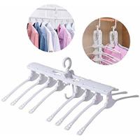 Cabide Organizador Magico 8 Em 1 Triplica Guarda Roupa Multiplica Espaco Giratorio Multifuncional Dobravel Cabideiro Ara - 2