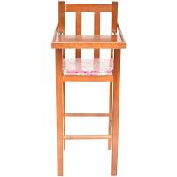 Cadeira De Alimentação Refeiçaõ Infantil Em Madeira Maciça Assento Rosa - 3