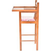 Cadeira De Alimentação Refeiçaõ Infantil Em Madeira Maciça Assento Rosa