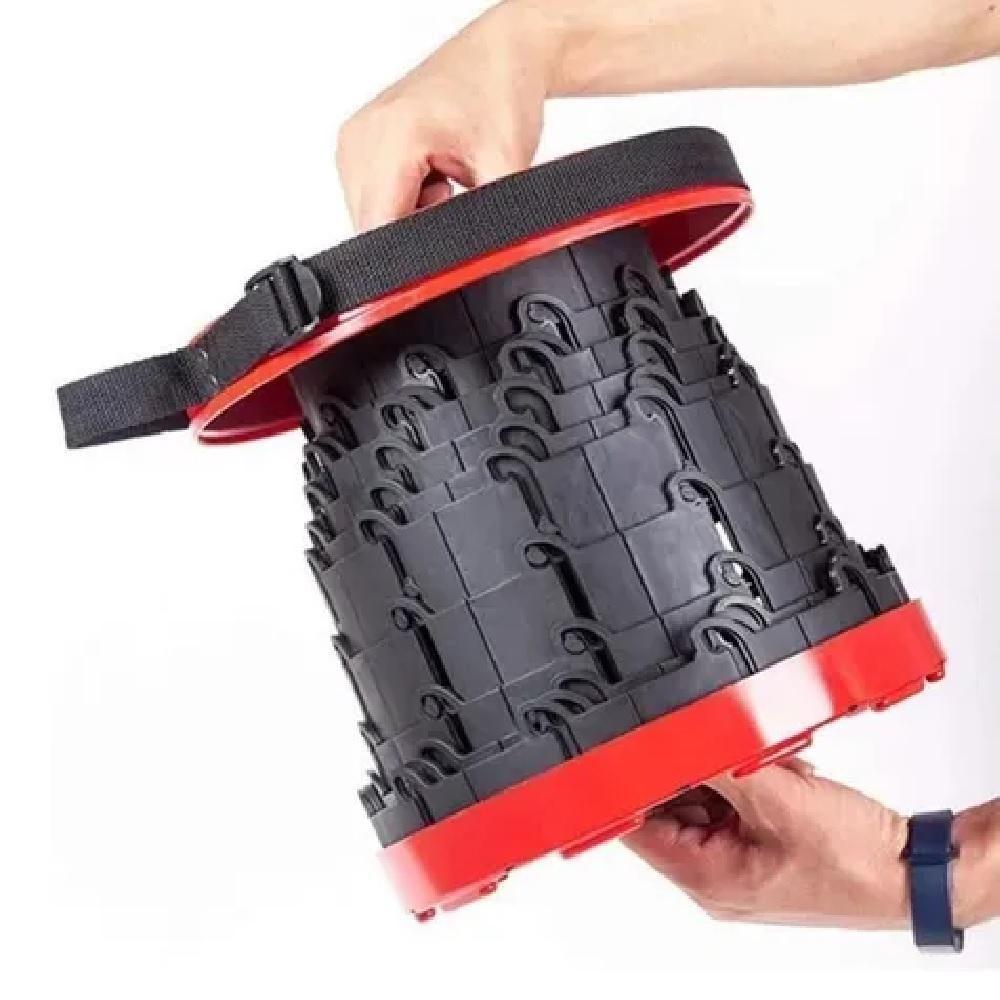 Banqueta Telescopica Dobravel Com Alca Pratica Para Pesca Praia Fila Show Acampamento Bolsa Portatil Vermelha - 3