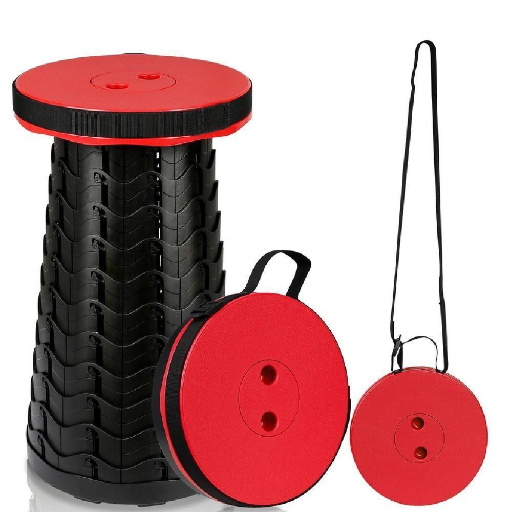Banqueta Telescopica Dobravel Com Alca Pratica Para Pesca Praia Fila Show Acampamento Bolsa Portatil Vermelha - 7