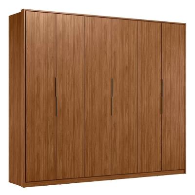 Guarda Roupa Casal 6 Portas E 6 Gavetas Atrice Nogueira Touch Demobile Nogueira Touch
