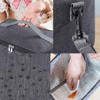 Bolsa Termica Frasqueira Impermeavel Marmiteira Fitness Academia Lanche Passeio Bolsinha Alca Removivel Cinza