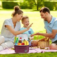 Bolsa Termica Fitness Frasqueira Trabalho Academia Frutas Marmita Bebida Lancheira Alca Regulavel Bolsinho Vinho - 2