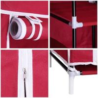 Guarda Roupa Portatil Grande Armario Sapateira Cabideiro Arara Praia Camping Viagem Prateleiras Organizador 175cm - 6