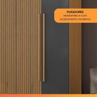 Guarda Roupas Solteiro Detalhe Ripado 3d Com 4 Portas 2 Gavetas Creta Madeirado/grafite - 6