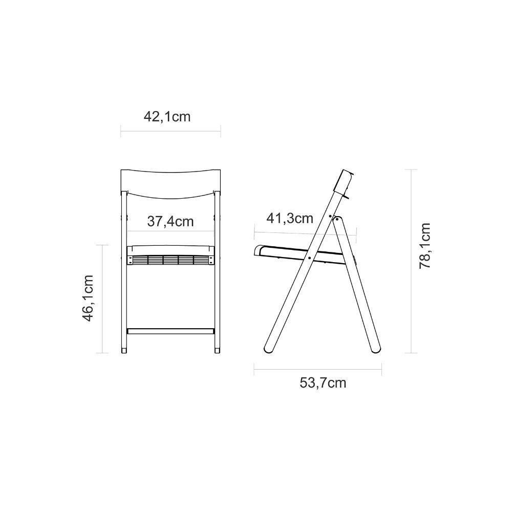Cadeira Dobrável Tramontina Madeira Acabamento Lixado - 3