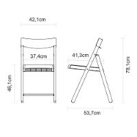 Cadeira Dobrável Tramontina Madeira Acabamento Lixado - 2