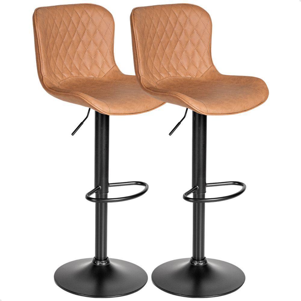 Banqueta Para Cozinha Americana Alta Bar Balcão P080 Kit 02 Unidades Caramelo - 1
