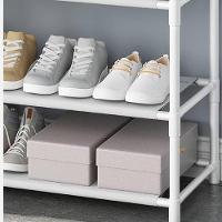 Estante Sapateira Modular 8 Nichos Cesto Porta Treco Multiuso 4 Andares Organizador Casa Quarto Sala Branco - 5