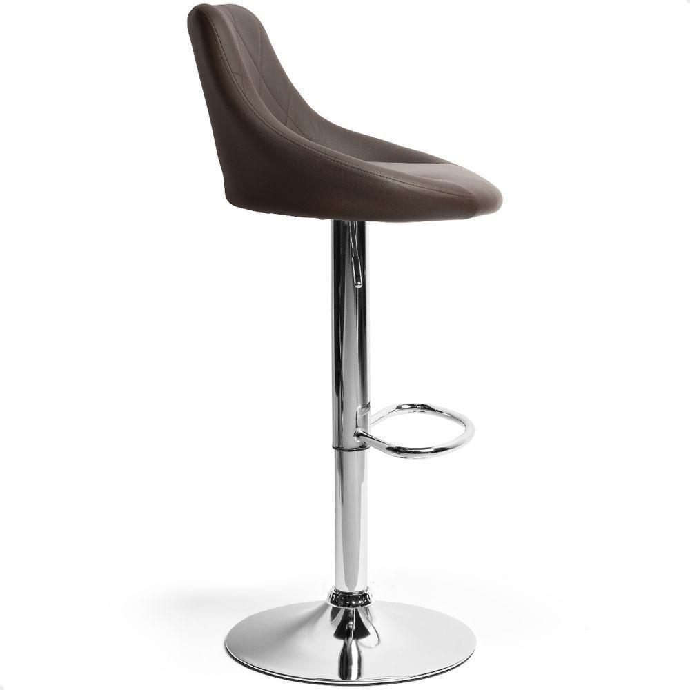 Kit 04 Banqueta Alta Giratória Milano Cozinha Americana Bar Marrom Café - 7