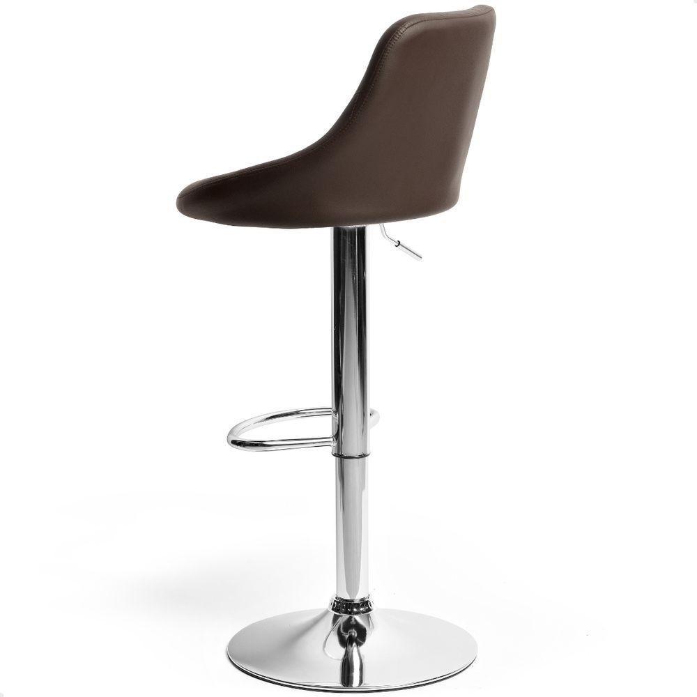 Kit 04 Banqueta Alta Giratória Milano Cozinha Americana Bar Marrom Café - 8