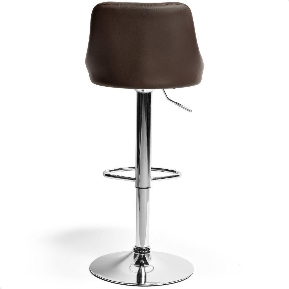 Kit 04 Banqueta Alta Giratória Milano Cozinha Americana Bar Marrom Café - 9