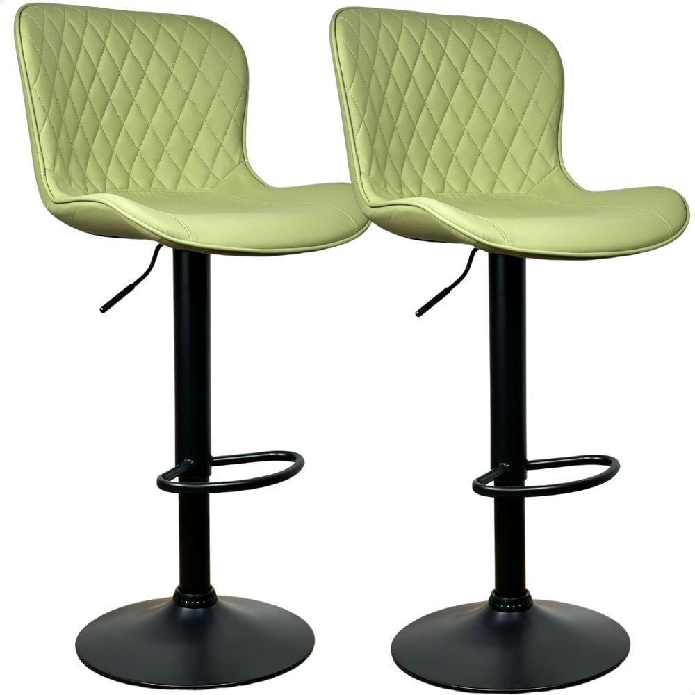 Banqueta Para Cozinha Americana Alta Bar Balcão P080 Kit 02 Unidades Verde - 1