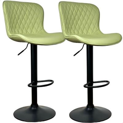 Banqueta Para Cozinha Americana Alta Bar Balcão P080 Kit 02 Unidades Verde