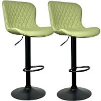 Banqueta Para Cozinha Americana Alta Bar Balcão P080 Kit 02 Unidades Verde - 1