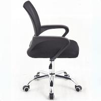 Kit 03 Cadeiras Escritório Giratória Preta Regulagem Altura - 9