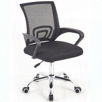 Kit 03 Cadeiras Escritório Giratória Preta Regulagem Altura - 10