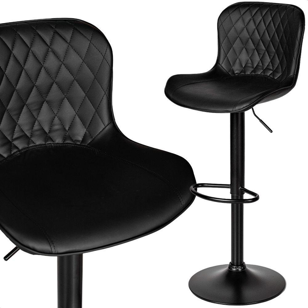 Banqueta Para Cozinha Americana Alta Bar Balcão P080 Kit 02 Unidades Preto - 10