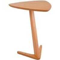 Conjunto Mesa Lateral De Apoio Flat Moderna Alta/baixa Madeira Maciça Amêndoa - 10