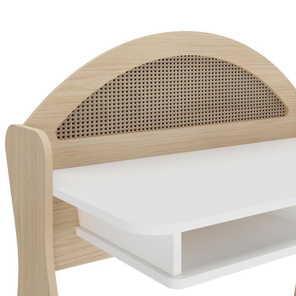 Conjunto Escritório Escrivaninha Ceci E Estante Multy Artely Naturale/branco Naturale/branco - 5
