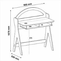Conjunto Escritório Escrivaninha Ceci E Estante Multy Artely Naturale/branco Naturale/branco - 6
