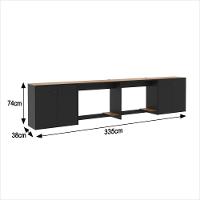 Conjunto De Escritório 4 Peças Tech Office 2 Mesas E 2 Apara - Preto E Cedro Preto E Cedro - 6