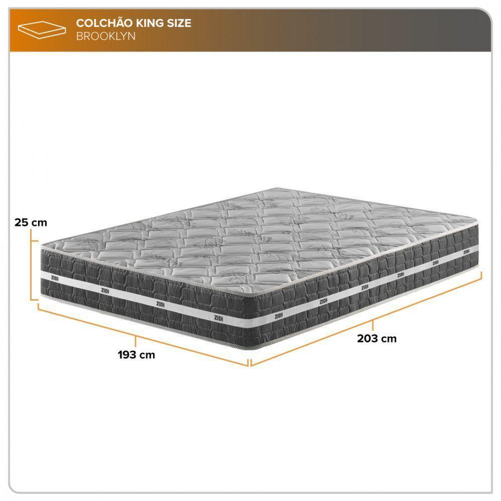 Colchão King Brooklyn Ortopédico Espuma D45 Extra Firme Preto - 3