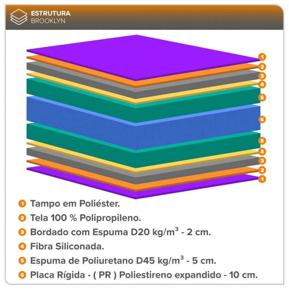 Colchão Casal Brooklyn Ortopédico Espuma D45 Extra Firme Preto - 7