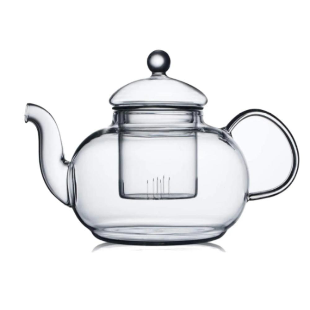 Chaleira Vidro Infusor 600ml Bule Borossilicato Grande Cha Cafe Coador Jarra Parede Dupla Transparente - 8