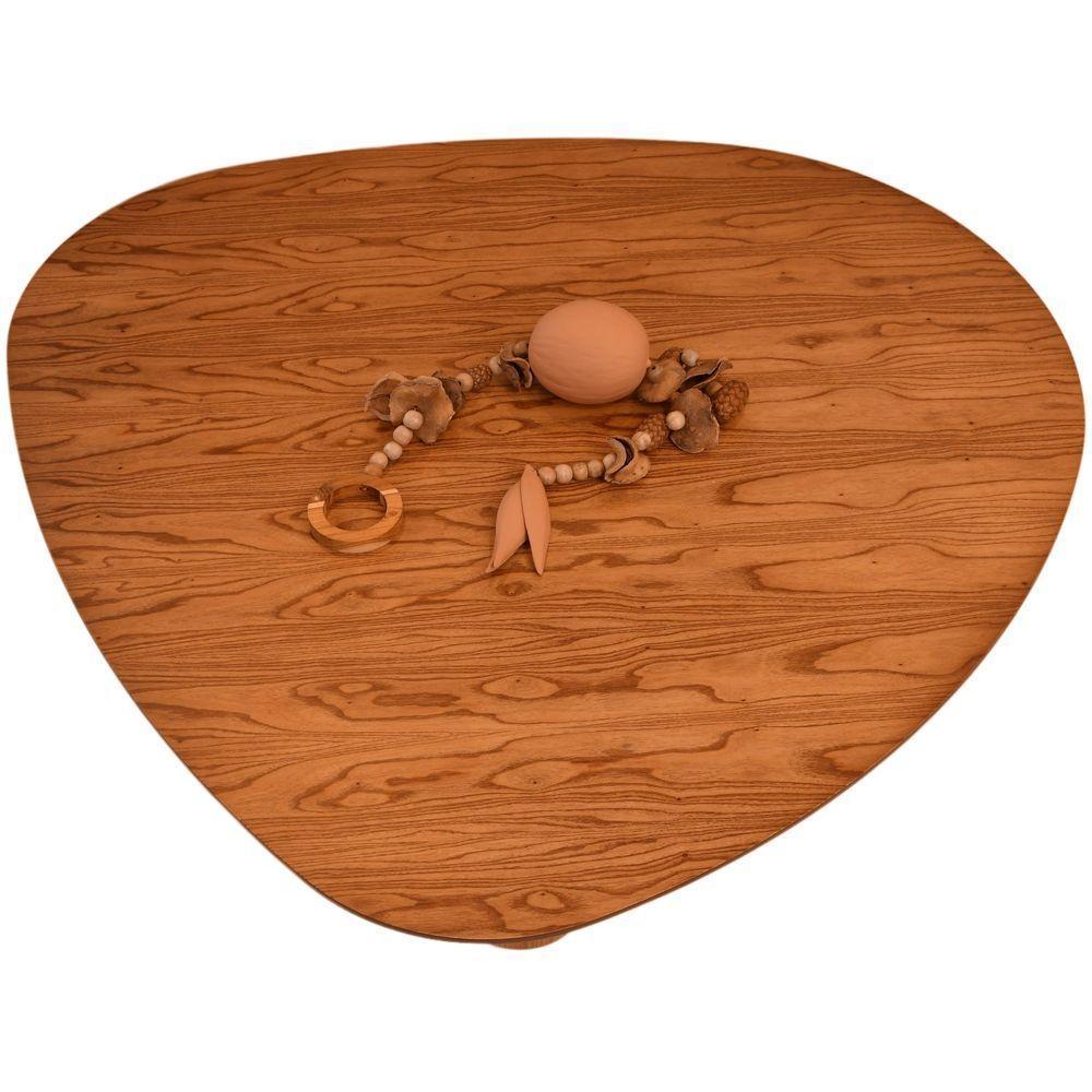 Mesa Jantar Orgânica Ondas Base Mdf Laminado Madeira De Cinamomo Amêndoa 136x136 - 5