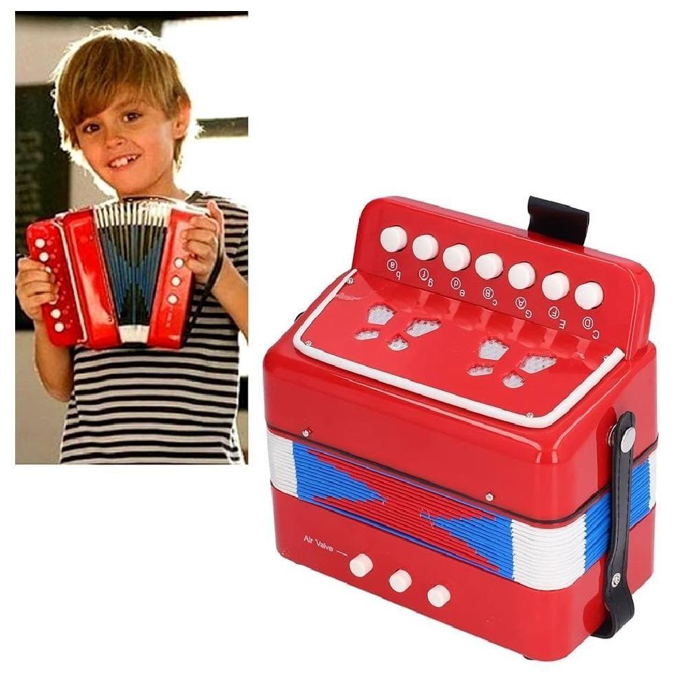Sanfona Infantil 3 Baixos Acordeon Mini Gaita Estilo Profissional - 4