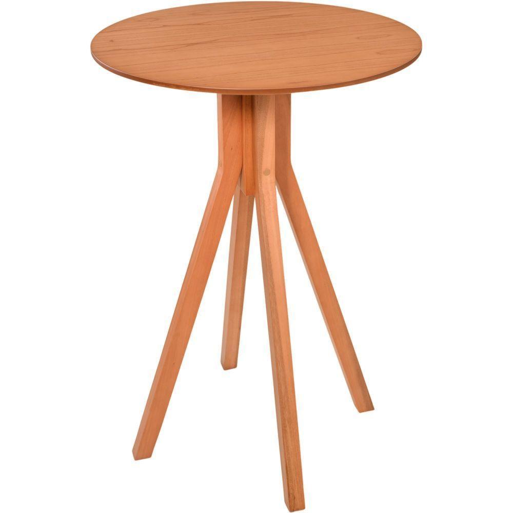 Mesa Bistrô Olímpia Alta Madeira Maciça Tampo Lâminado Amêndoa - 1