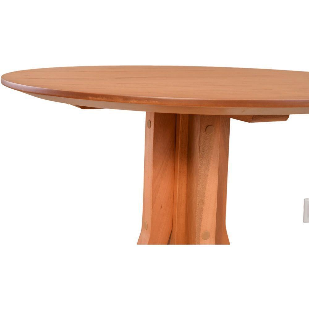 Mesa Bistrô Olímpia Alta Madeira Maciça Tampo Lâminado Amêndoa - 5