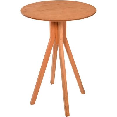 Mesa Bistrô Olímpia Alta Madeira Maciça Tampo Lâminado Amêndoa