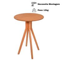 Mesa Bistrô Olímpia Alta Madeira Maciça Tampo Lâminado Amêndoa - 7