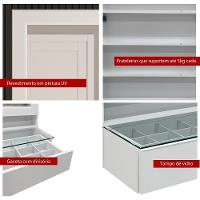 Penteadeira Suspensa Ditalia 1 Gaveta Branco Pe-130 - 7