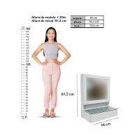 Penteadeira Suspensa Ditalia 1 Gaveta Branco Pe-130 - 9