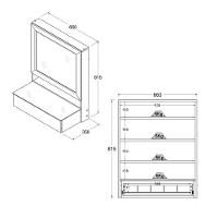 Penteadeira Suspensa Ditalia 1 Gaveta Branco Pe-130 - 10