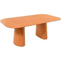 Mesa Jantar Jurerê Com Base E Tampo Lâminado Em Madeira De Cinamomo 220x110 Amêndoa - 1