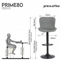 Banqueta Para Cozinha Americana Alta Bar Balcão P080 Kit 02 Unidades Cinza