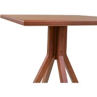 Mesa Gourmet Quadrada Pequena Restaurante Em Madeira Maciça Com Tampo Lâminado 80x80 Castanho - 5