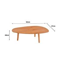 Mesa De Centro Imperial Organica Com Tripé - Pe Palito - 92cm Amêndoa - 3