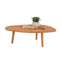 Mesa De Centro Imperial Organica Com Tripé - Pe Palito - 92cm Amêndoa - 6